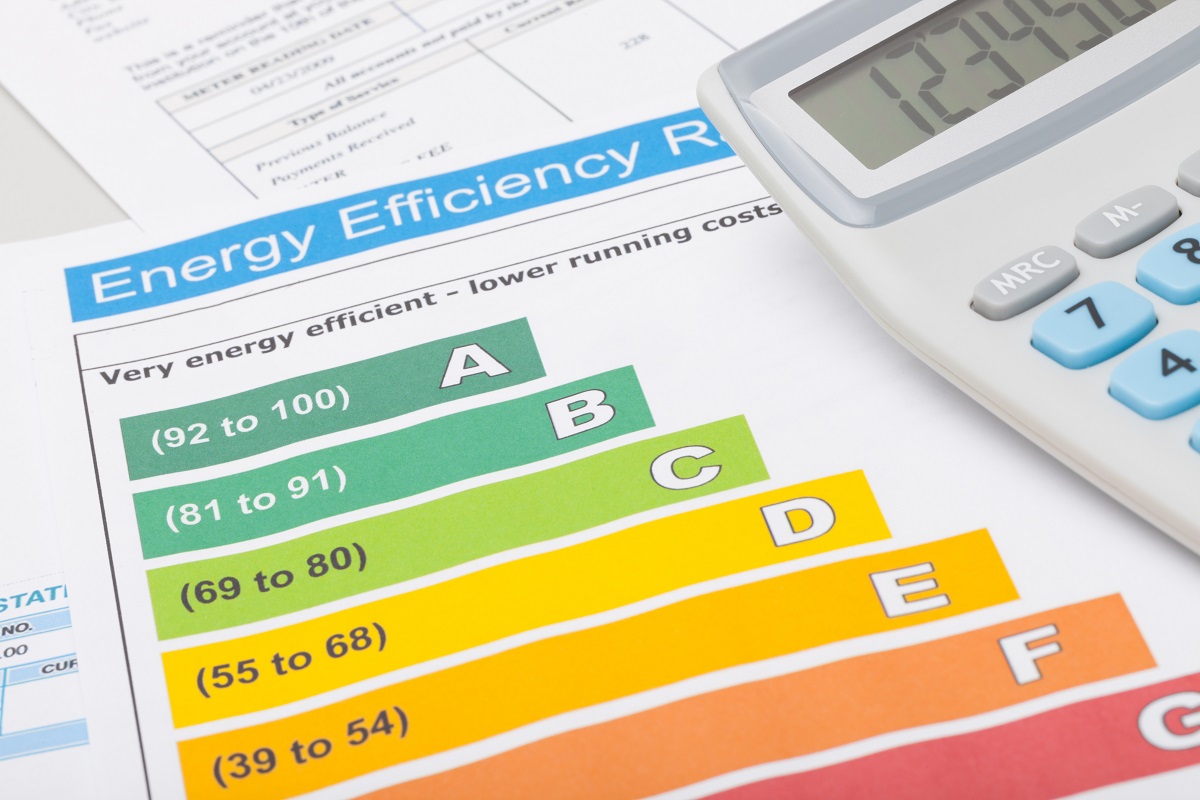 Energy efficiency chart and a calculator